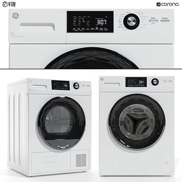 GE Washing machine and dryer 3DSMax File