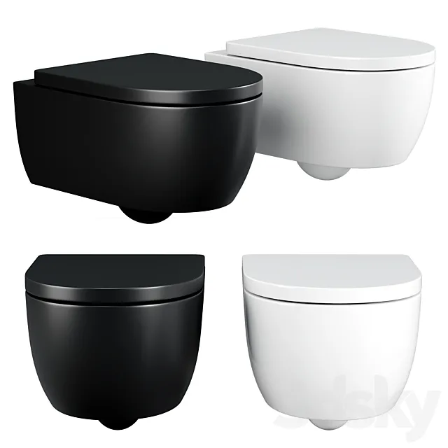 Geberit iCon wall-mounted washdown toilet rimless 3dsMax Model