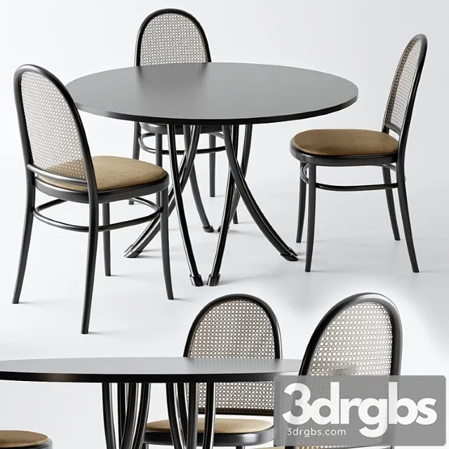 Gebrueder Thonet Vienna Table and Chair 3dsmax Download