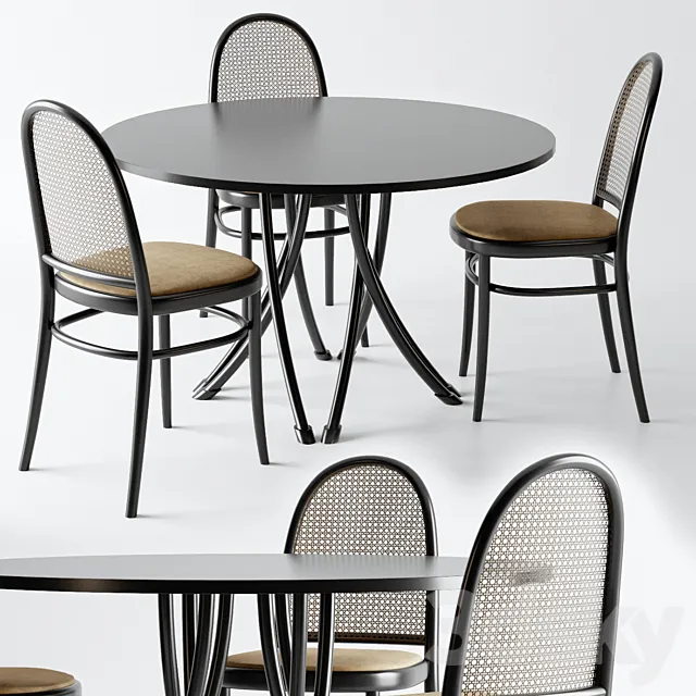 Gebrueder Thonet Vienna – Table and Chair 3DS Max Model