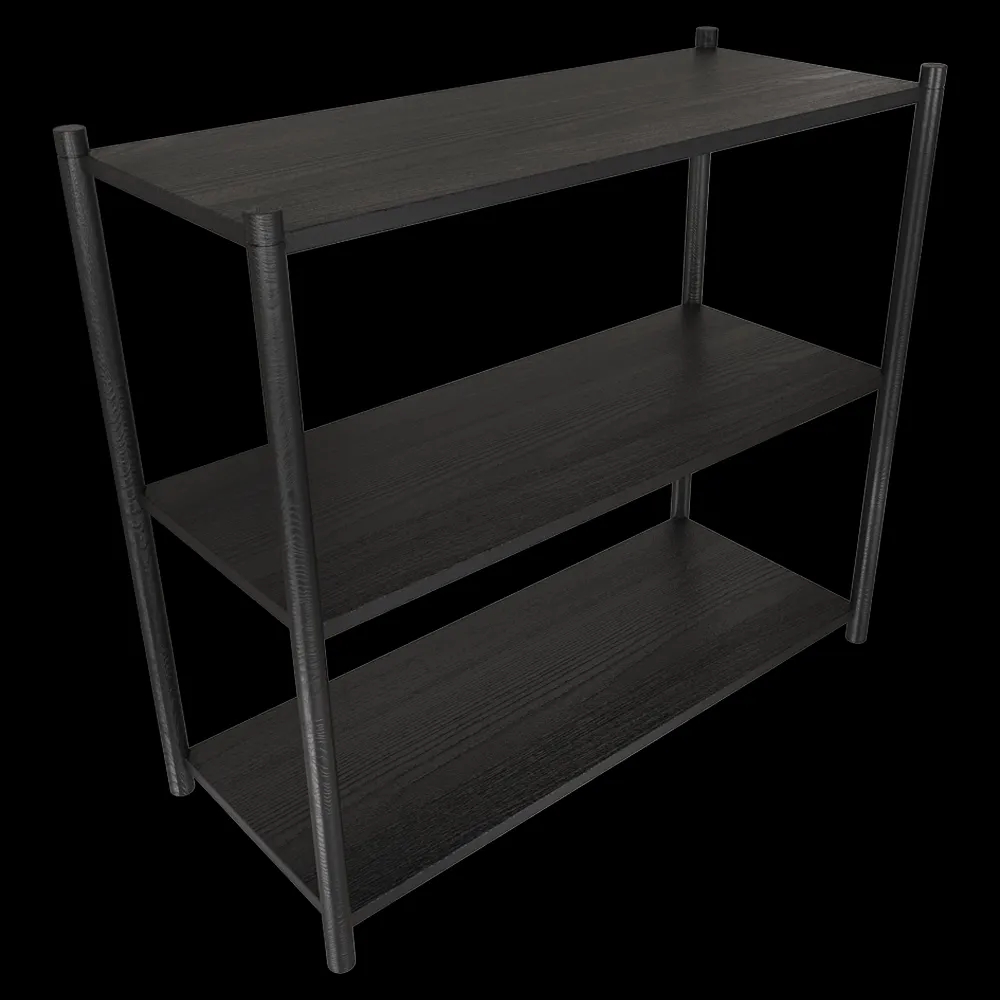 Gejst  – Bookcase Sceene A black oak 3ds Max