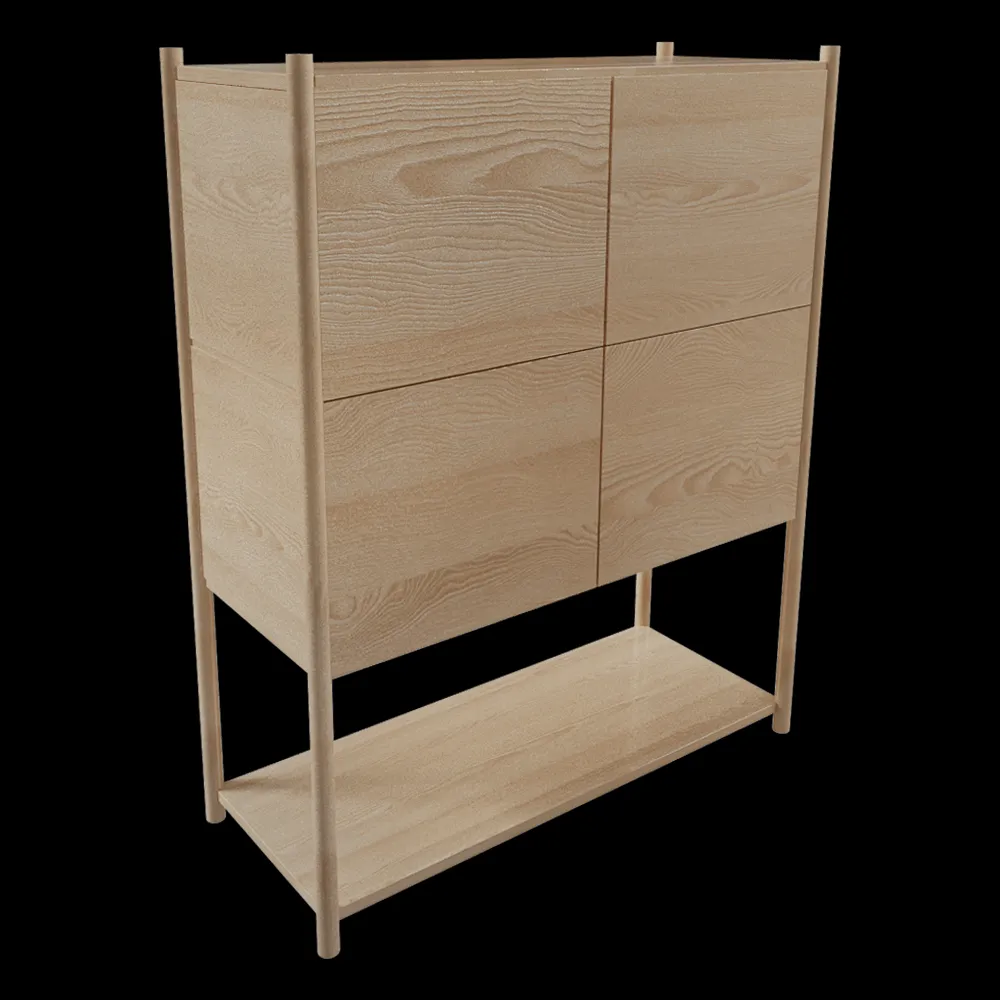 Gejst  – Bookcase Sceene E light oak 3ds Max