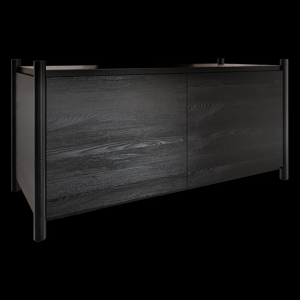 Gejst  – Bookcase Sceene G black oak 3ds Max
