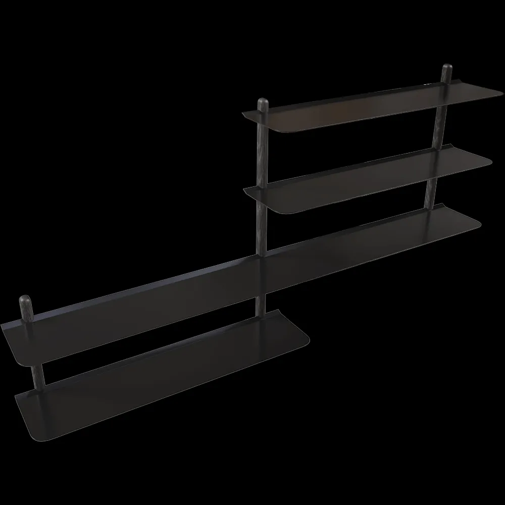 Gejst  – Shelf Nivo B black ash black 3ds Max
