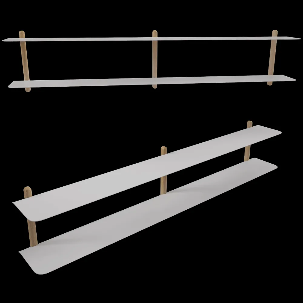 Gejst  – Shelf Nivo C light oak white 3ds Max