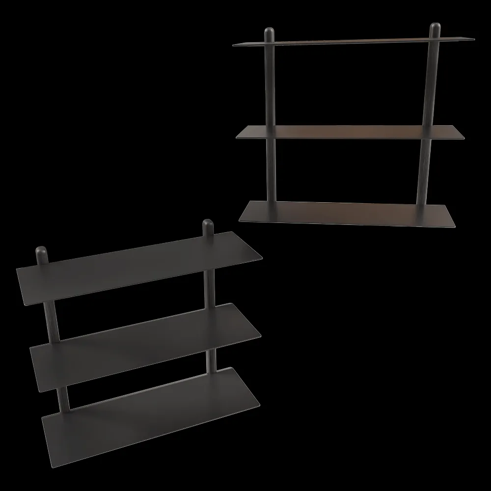 Gejst  – Shelf Nivo Large A black ash black 3ds Max