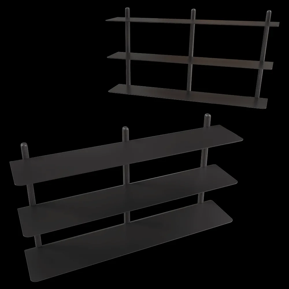 Gejst  – Shelf Nivo Large D black ash black 3ds Max