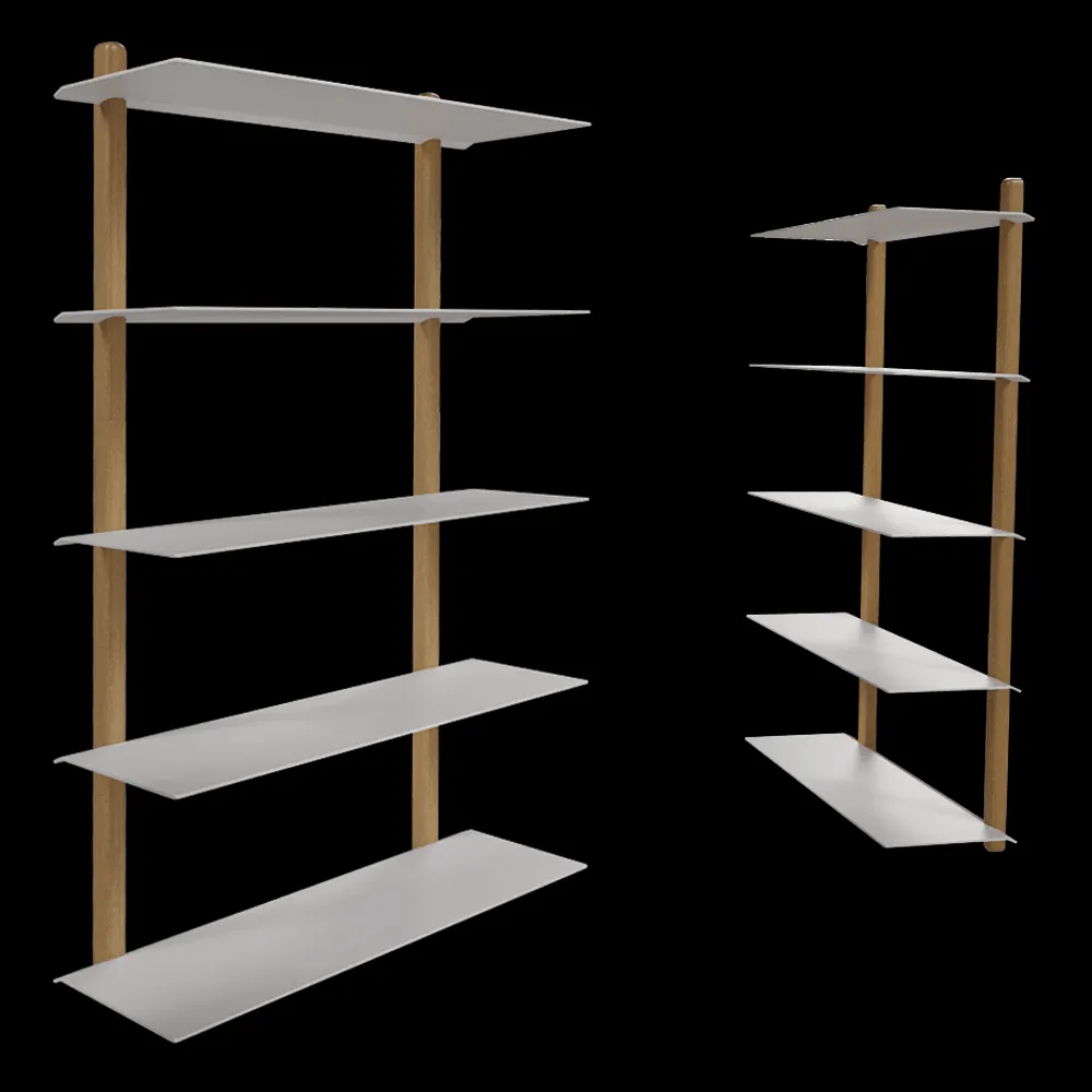 Gejst  – Shelf Nivo Large E light oak white 3ds Max