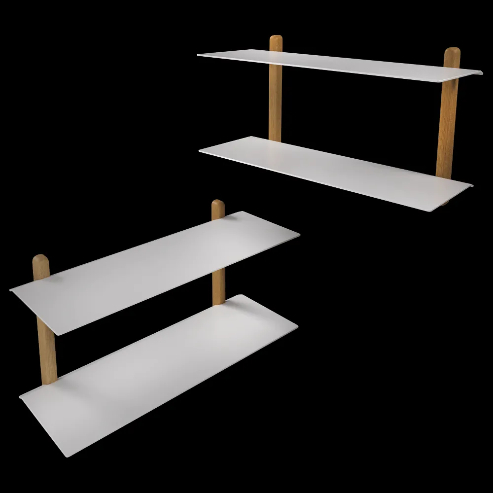 Gejst  – Shelf Nivo large F light oak white 3ds Max