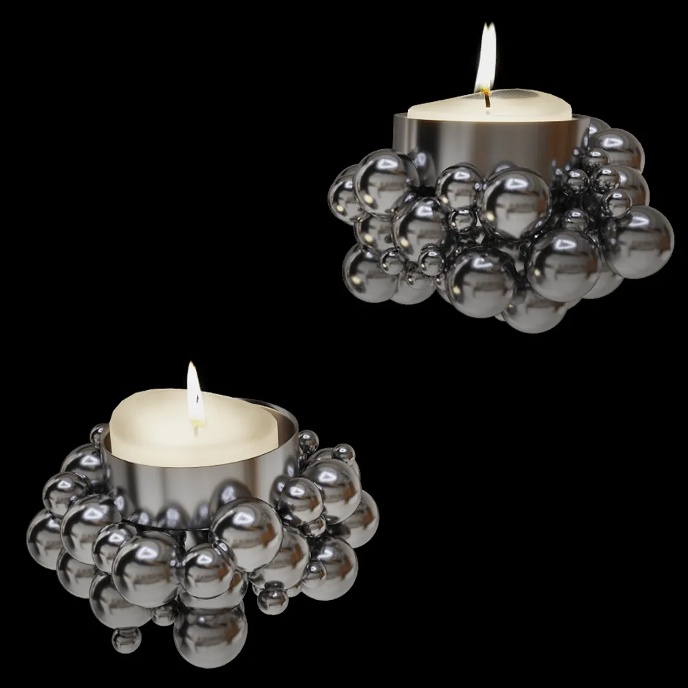 Gejst  – Tealight Molekyl 1 chrome 3ds Max