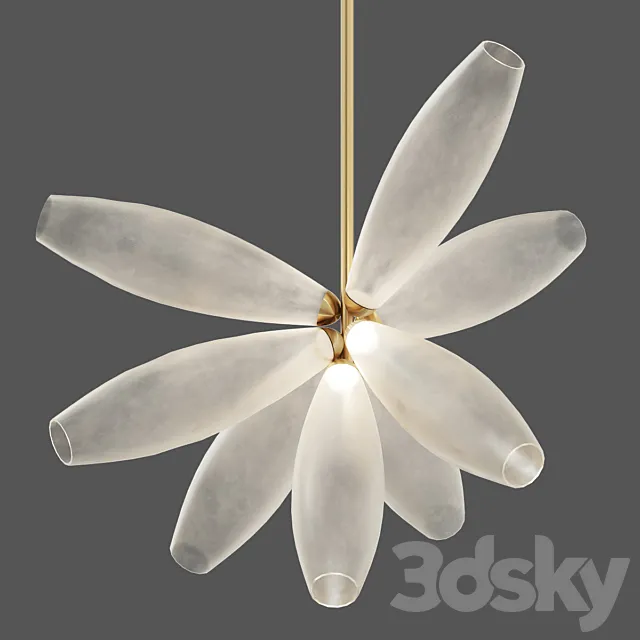 Gem Cluster Chandelier 09 Transparent by Giopato & Coombes 3DSMax File