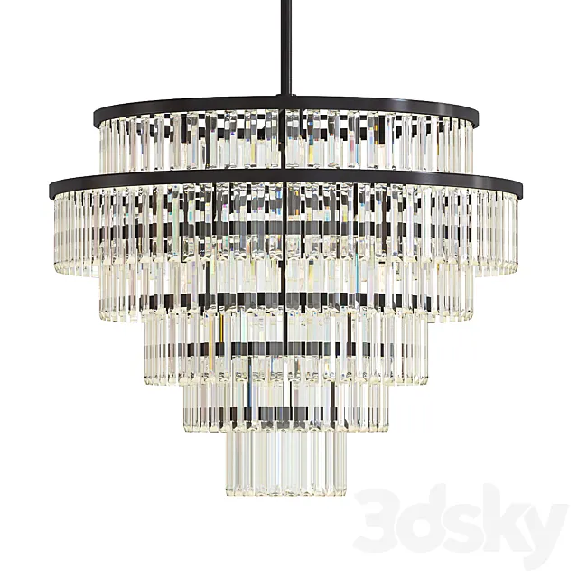 Gemma Crystal Round Chandelier 3ds Max