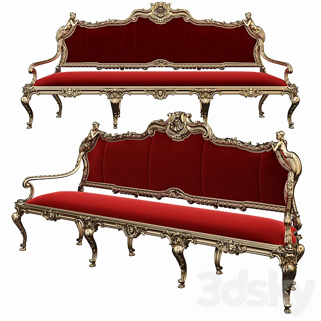 Genoese-style sofa 3DSMax File