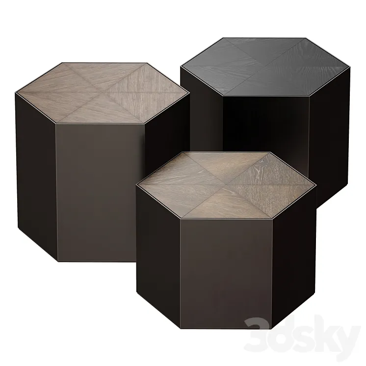 Geo Bunching Table Set (Crate and Barrel) 3DS Max