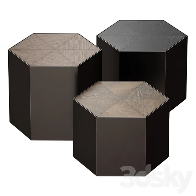 Geo Bunching Table Set (Crate and Barrel) 3DSMax File
