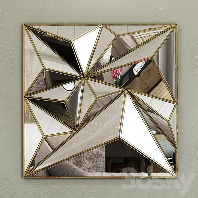 Geometric mirror 3DSMax File