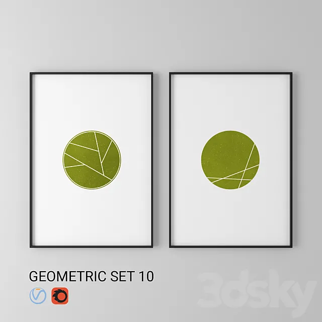 GEOMETRIC SET_10 3ds Max