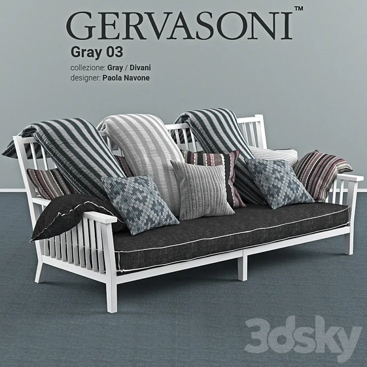 Gervasoni Gray 03 divani 3DS Max