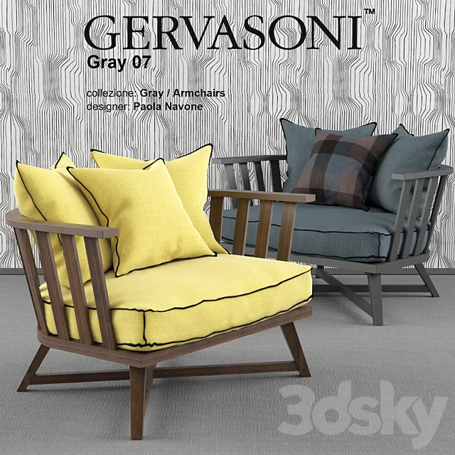 Gervasoni Gray 07 Armchair 3DS Max Model