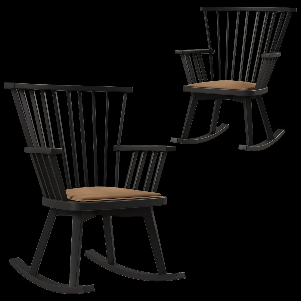Gervasoni – Rocking chair Gray 3ds Max