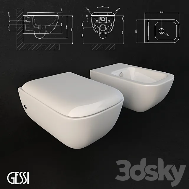 Gessi _ Goccia sanitary-ware 3DS Max Model