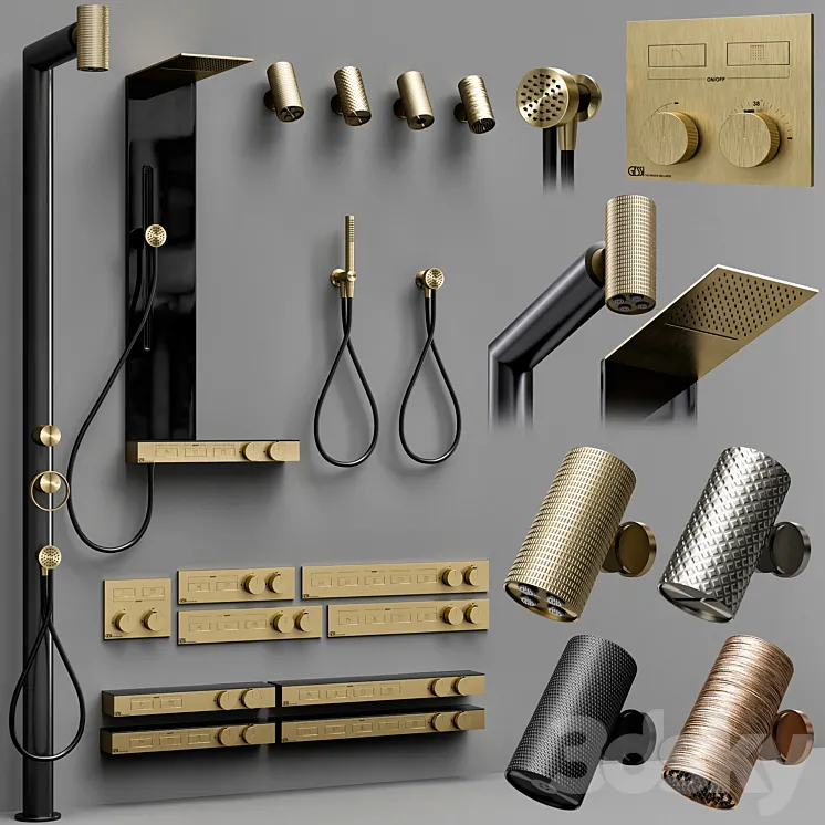 Gessi Hi-Fi and spotwater faucet collection 3DS Max