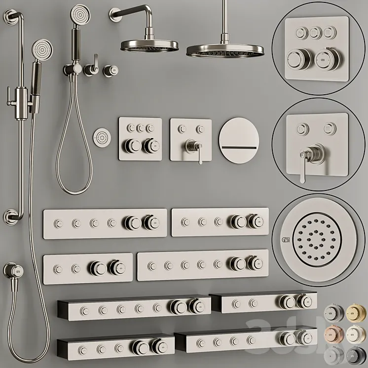 GESSI Hi Fi Eclectic bathroom faucet set 3DS Max Model