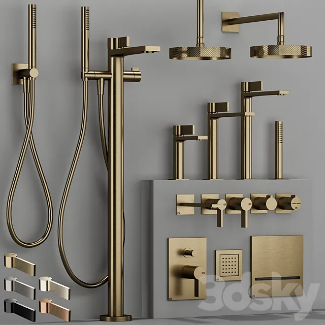 GESSI INVERSO RIGATO bathroom faucet set 3DS Max Model