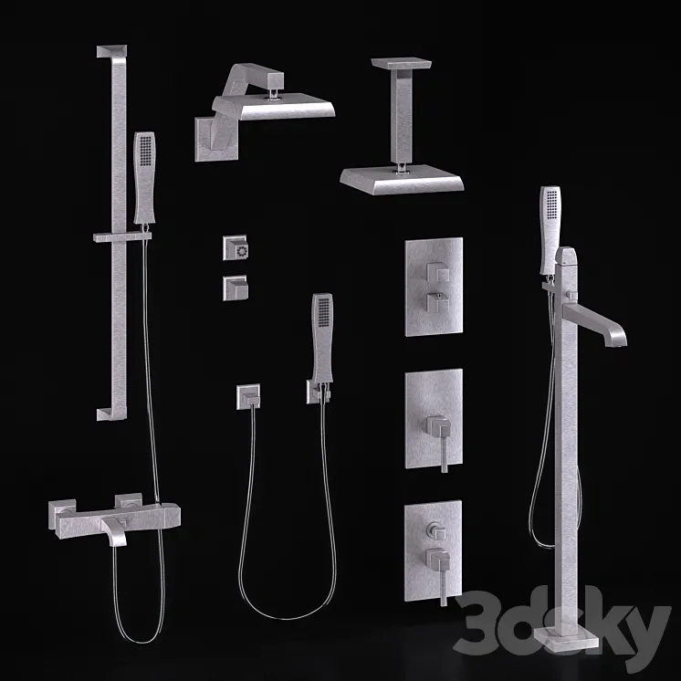 Gessi Mimi faucets for shower and bath 3DS Max