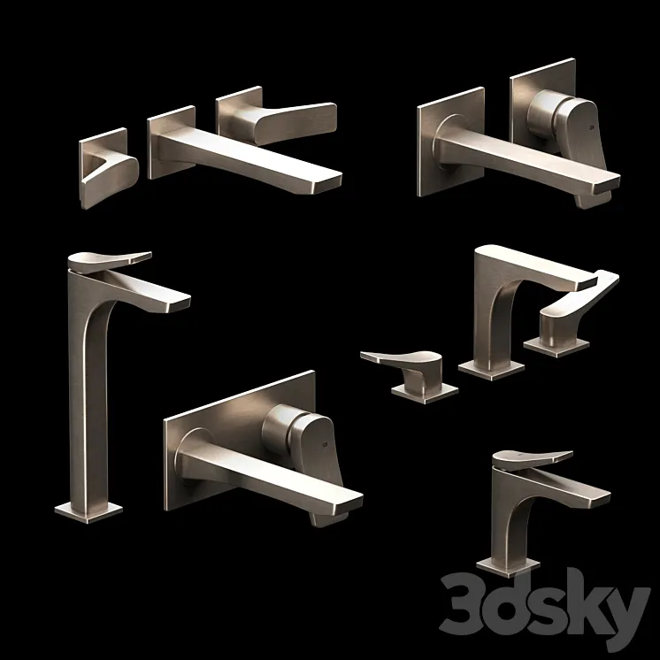 Gessi Rilievo faucets for sinks and washbasins 3DS Max