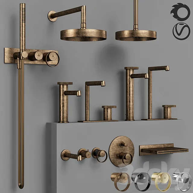 Gessi_Anello_batroom_faucet_set_1 3DS Max Model