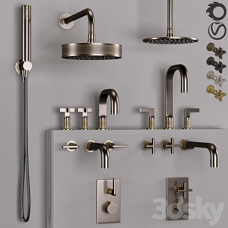 Gessi_bathroom_inciso_faucet_set 1 3DS Max