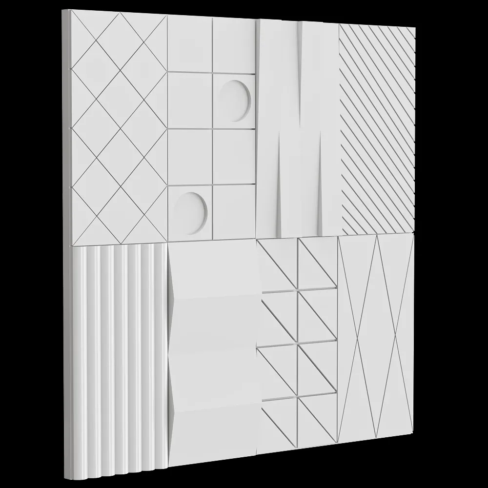 Gesso 3D – Wall panel Domino 1 3ds Max