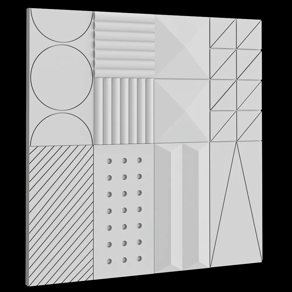 Gesso 3D – Wall panel Domino 2 3ds Max