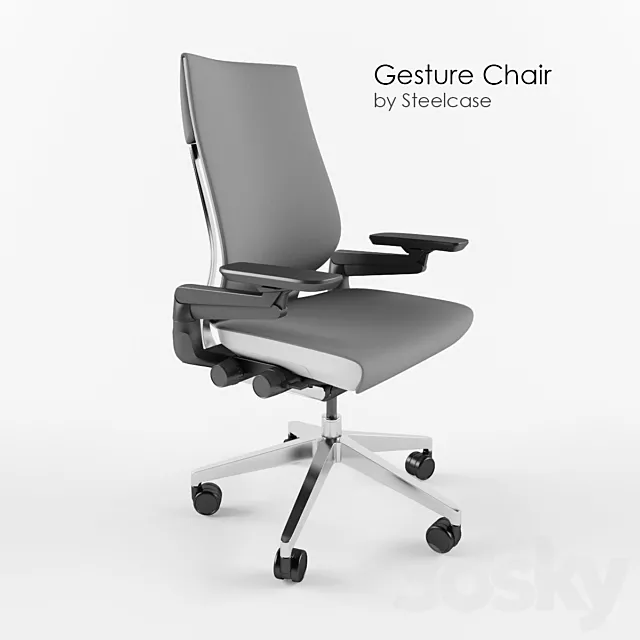 Gesture Office Chair 3DS Max Model