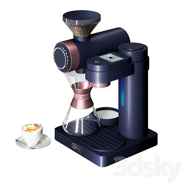 Gevi Smart Pour-over Coffee Machine 2 color versions 3DSMax File