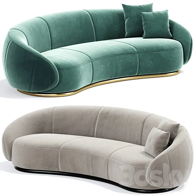 Ghidini long curved sofa 3DS Max Model