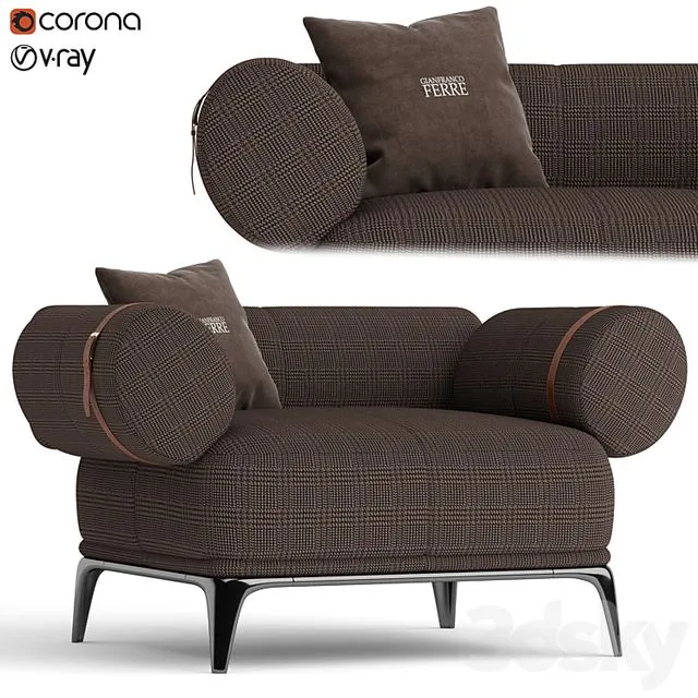 Gianfranco Ferre Phoenix armchair 3dsMax Model