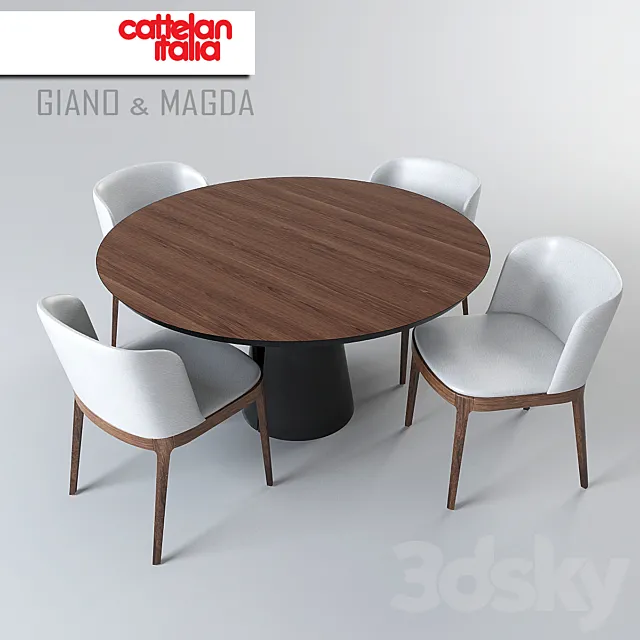 GIANO table and chair MAGDA 3DSMax File