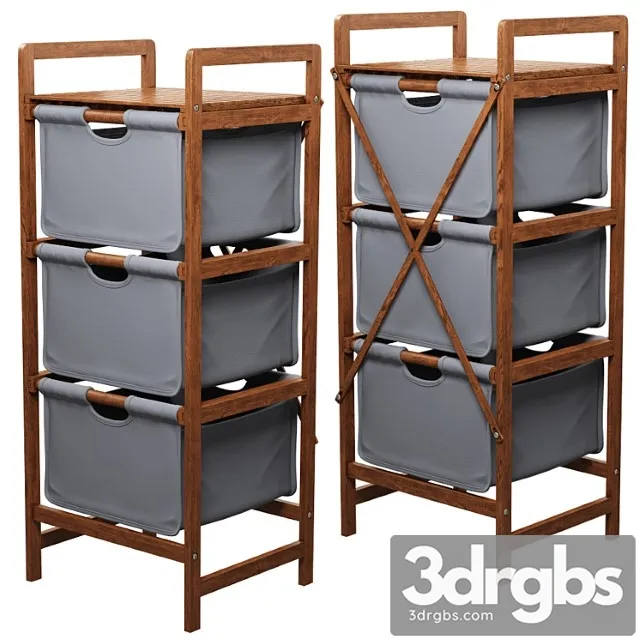 Giantex 3 drawer bamboo storage shelf dresser