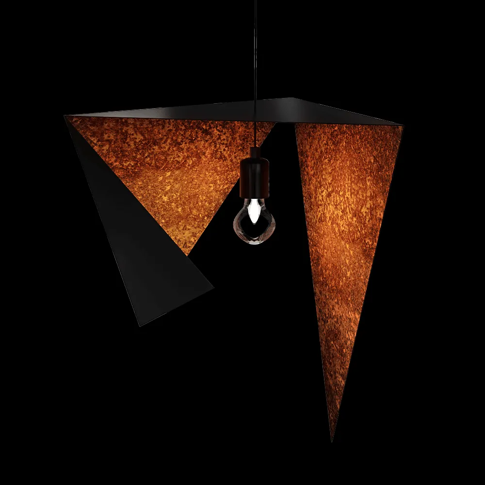 Gie El  – Pendant lamp Duo Bird I black-rusty LGH0640 3ds Max