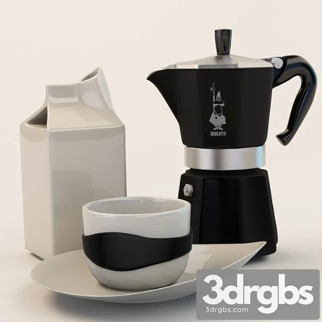 Gieisiernaya Coffee Maker Milk Jug and Cup 1 3dsmax Download