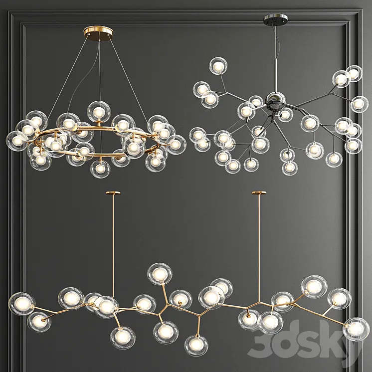 Giffin Minosi Bubbles Chandelier – 3 type 3DS Max