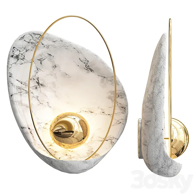 Ginger & Jagger Pearl WALL LAMP 3DS Max Model