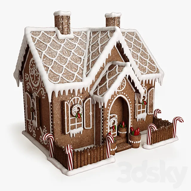 Gingerbread house 3DS Max Model