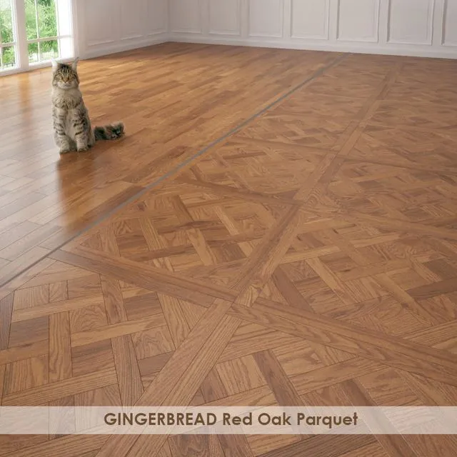 GINGERBREAD Red Oak Parquet Versailles 3dsMax Model