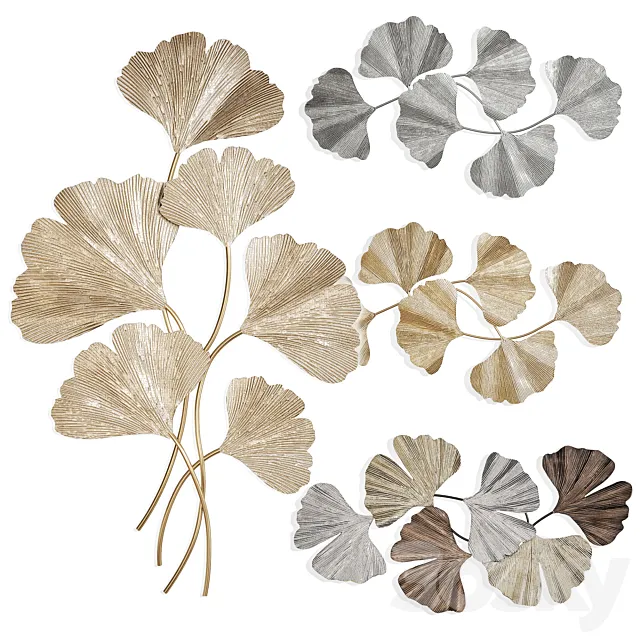 Ginkgo wall decor 3ds Max