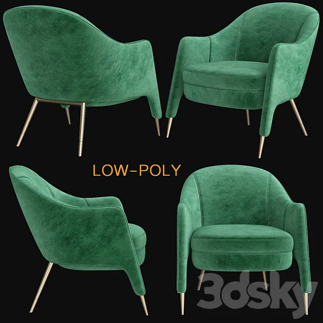 Gio Ponti Unique Armchair 3ds Max