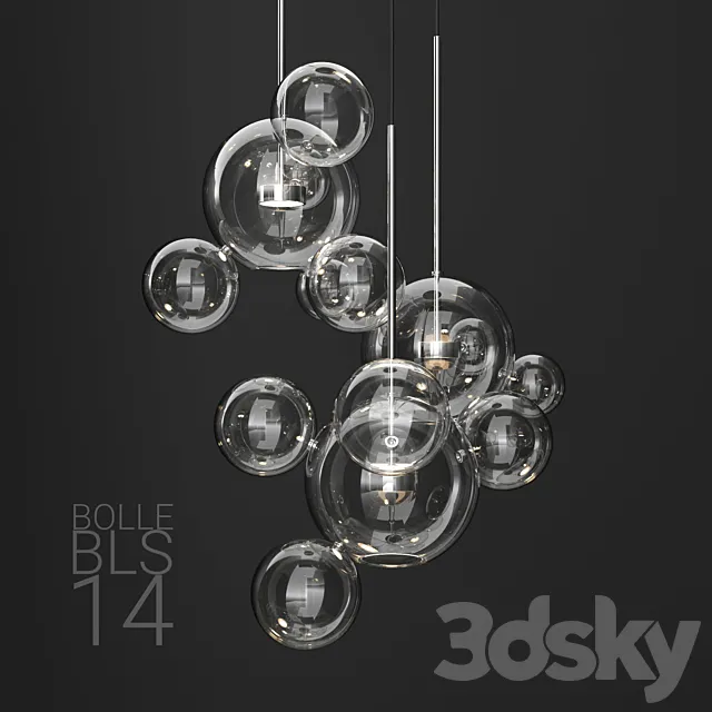 Giopato & Coombes BOLLE 14 bubble 2 CLEAR _ SILVER 3ds Max