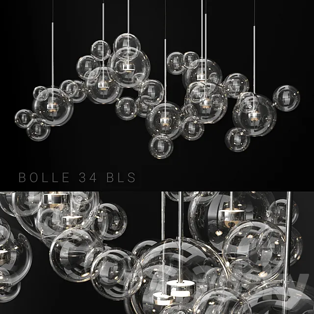 Giopato & Coombes Bolle 34 Bubble 2 CLEAR _ SILVER 3DSMax File
